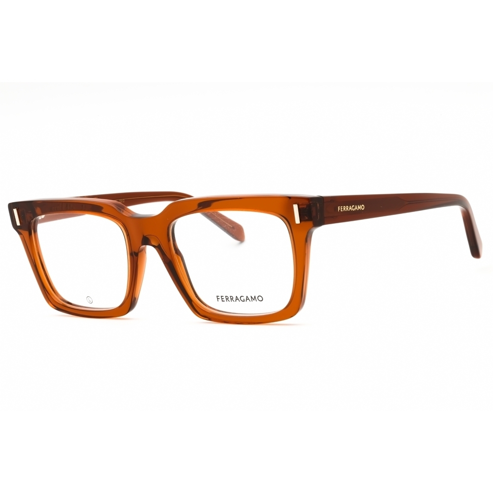 Salvatore Ferragamo SF2993 Eyeglasses Transparent Brown Acetate Rectangular